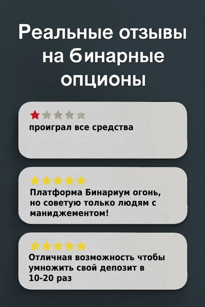 Реальные отзывы на бинарные опционы